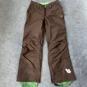 BURTON DOWNTOWN INSULATED SKI SNOWBOARD SNOW PANTS - CHOCOLATE BROWN - Women's S